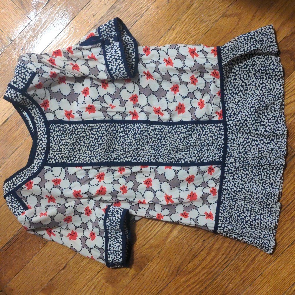 Boden mixed floral print peplum blouse